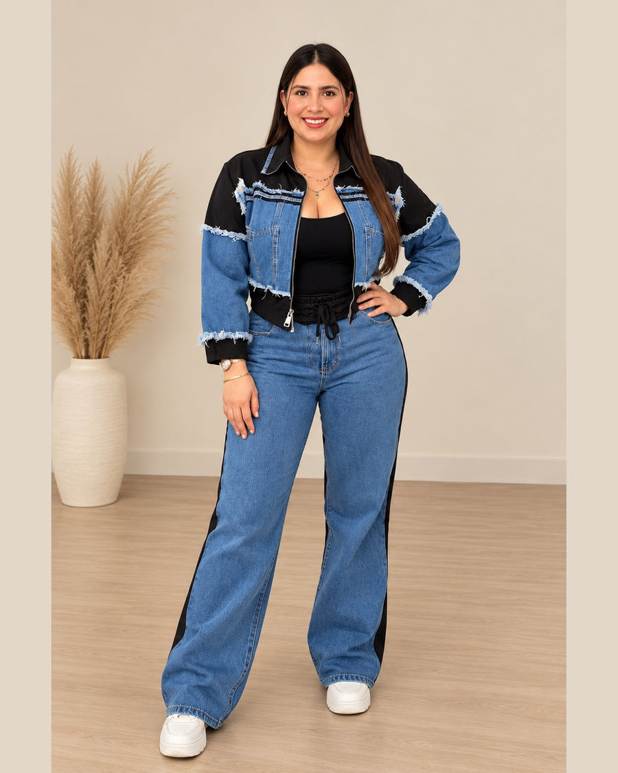 Conjunto Denim negro