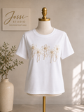 Isabella Floral Pearl Tee