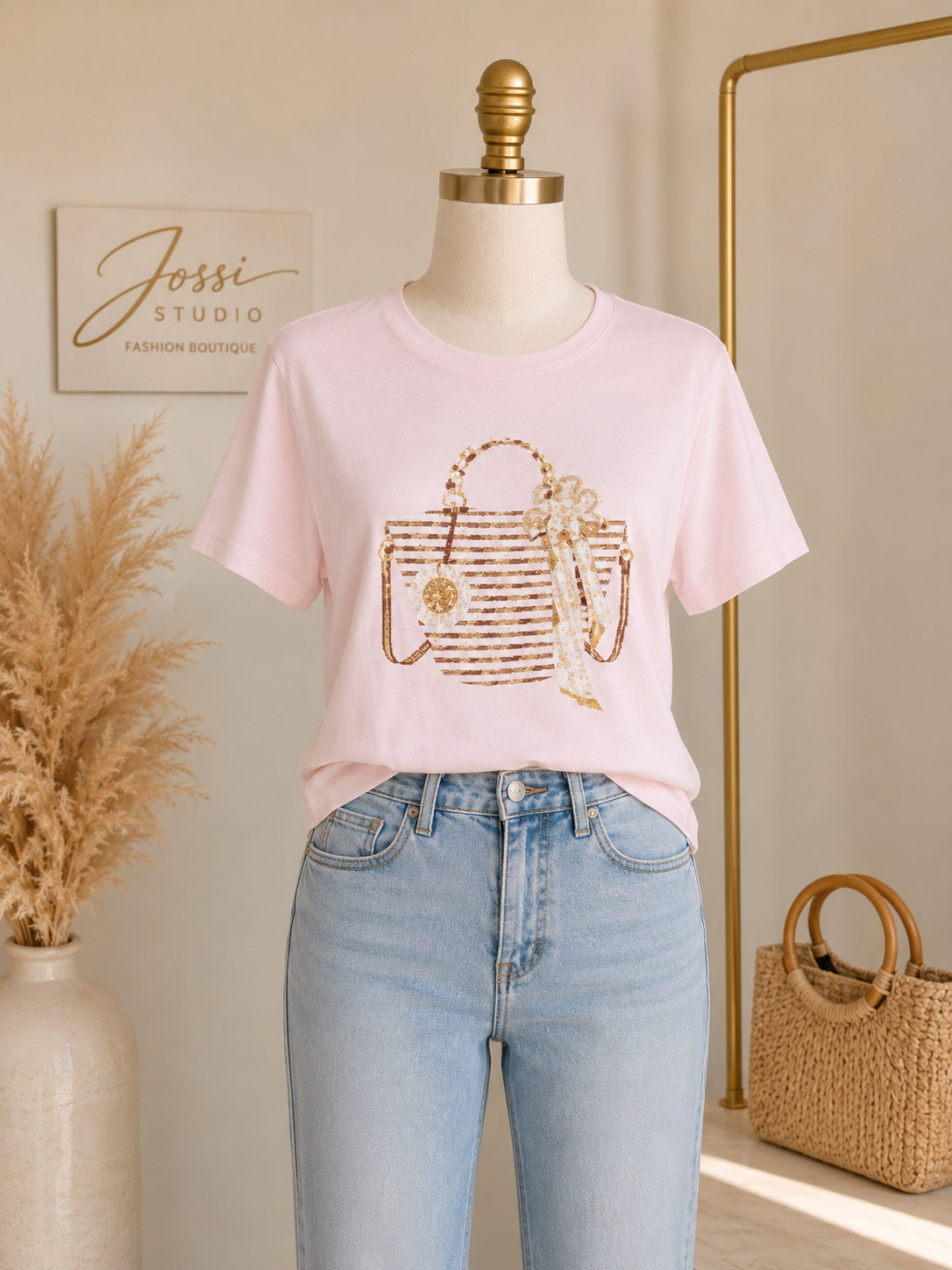 Sofia Pink Bag Tee