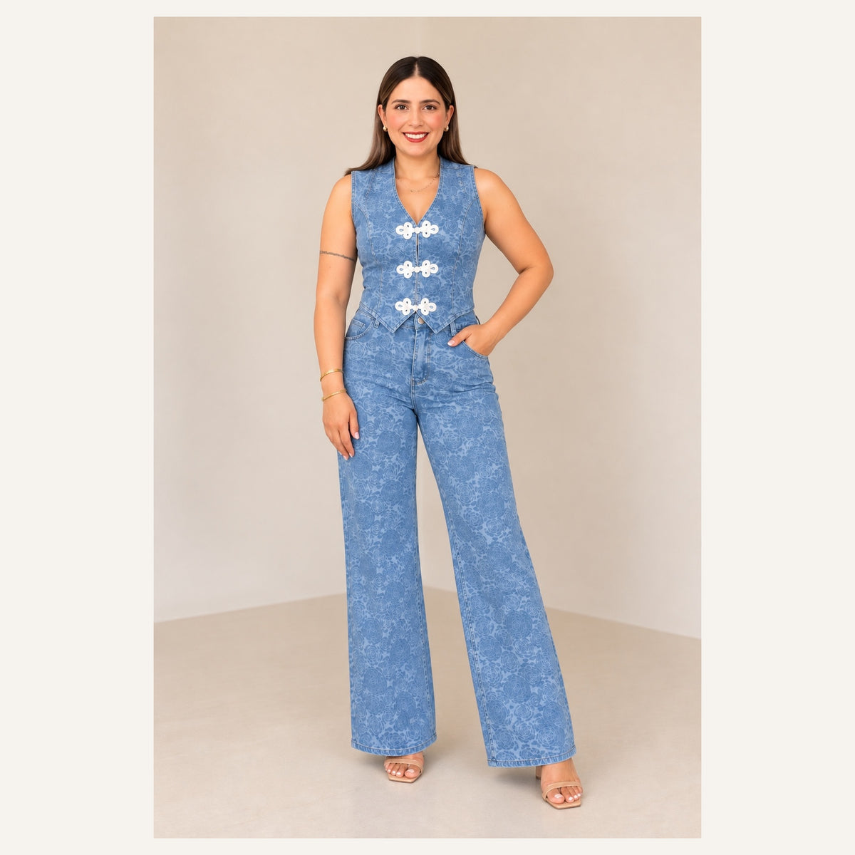 Set Azul de Chaleco y Pantalón
