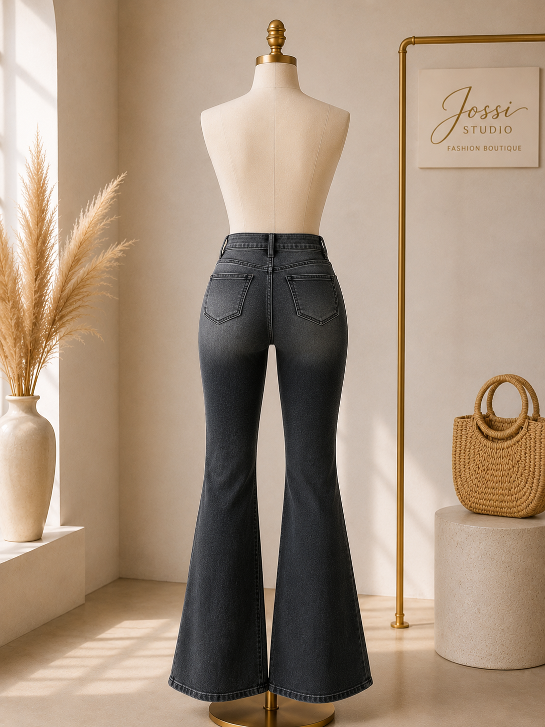 Charcoal Flare Jeans
