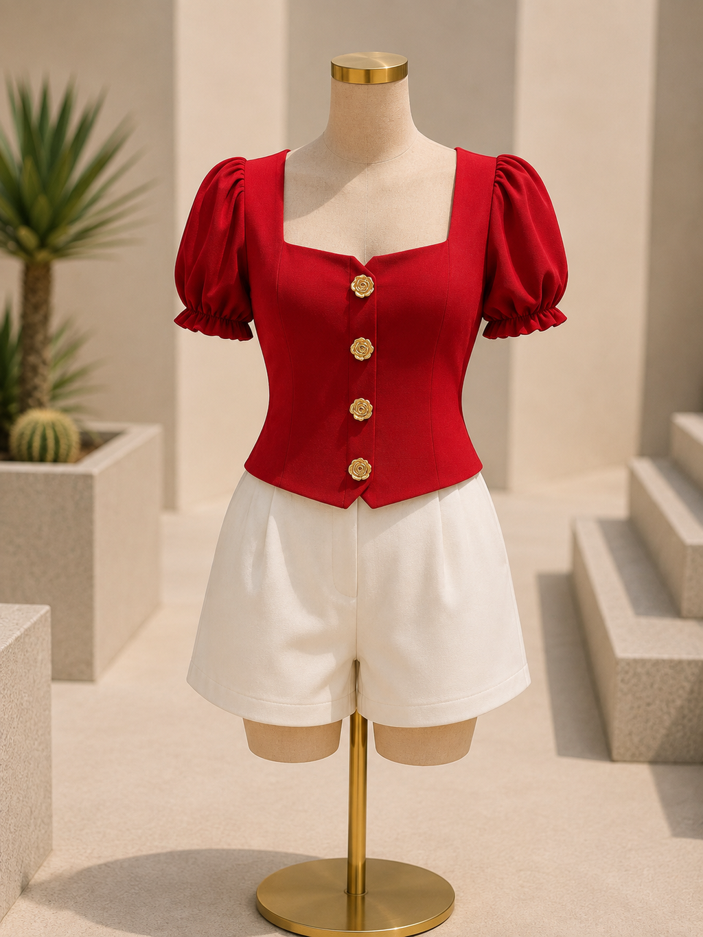 Scarlet Puff Sleeve Blouse