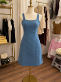Chloe Denim Mini Dress – Light Blue