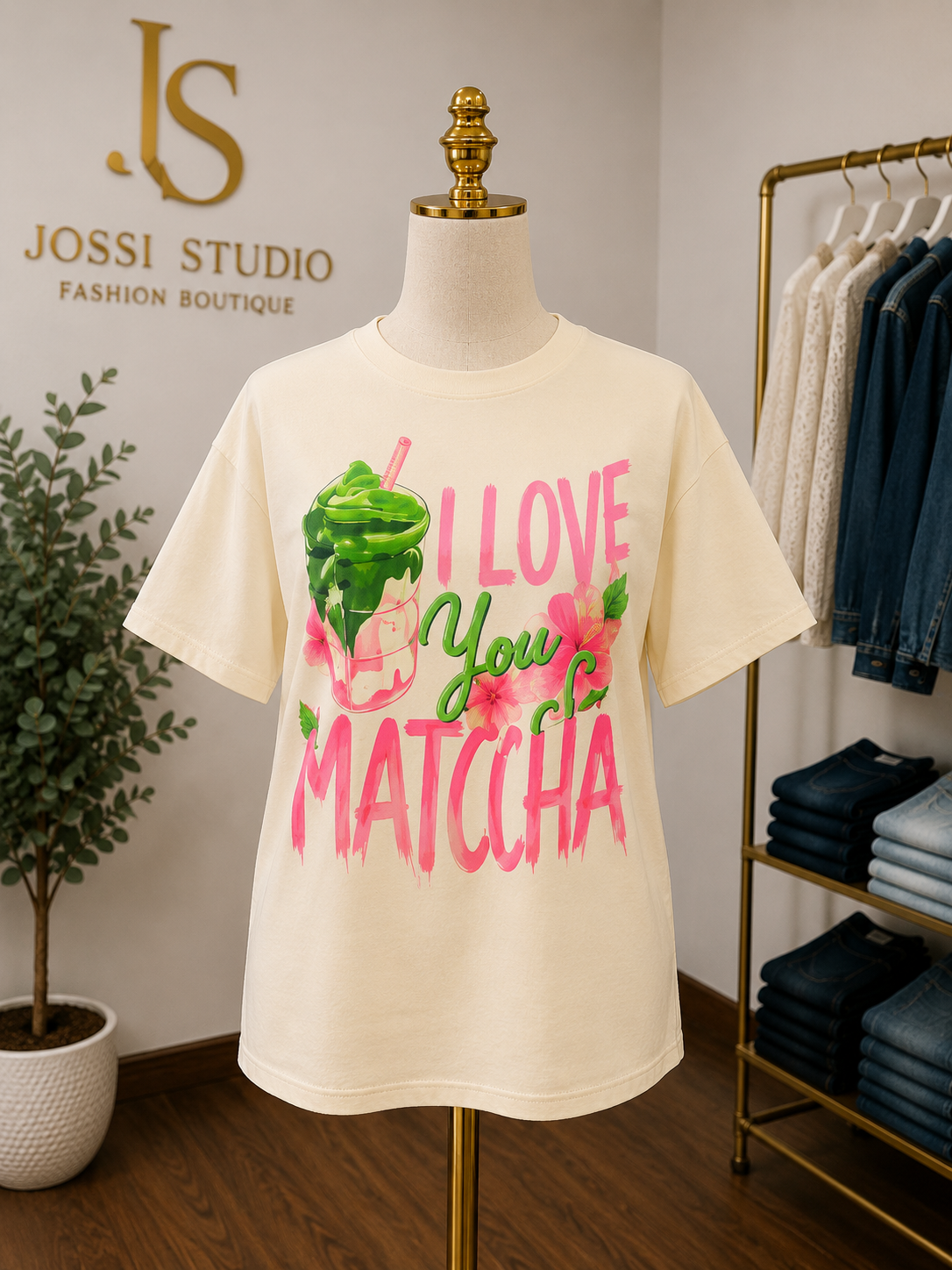 Matcha/Love You So Matcha Tee