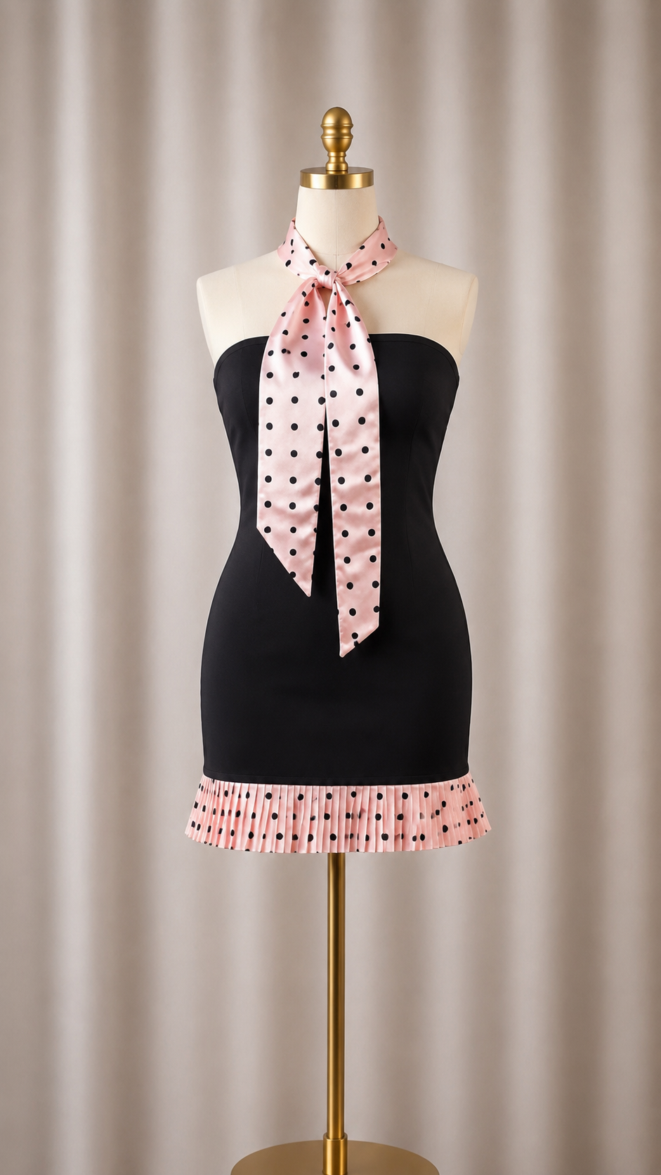 Black Diamond Strapless Mini Dress