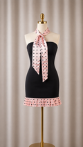 Black Diamond Strapless Mini Dress