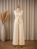 Arena Chic Set – Elegant Beige Two-Piece Pants Set