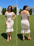 Odette/Ruffle Hem Mini Dress