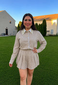 Ivonny/khaki Skirt Set