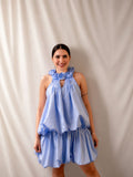 Malibu/Denim Bubble Mini Dress