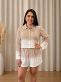 Ivonny/khaki Skirt Set