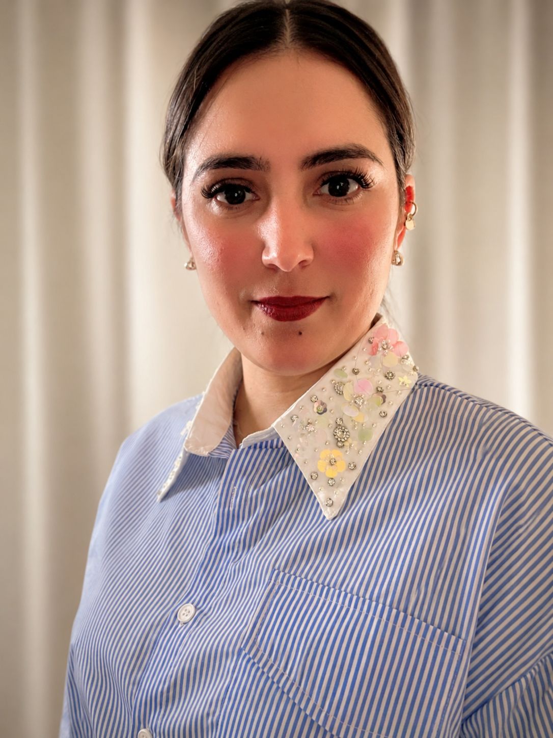 Colette/Blue Shirt/Skirt Set
