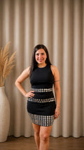 Victoria/Tiered Jewel Mini Dress