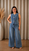 Avery Crystal Denim Set