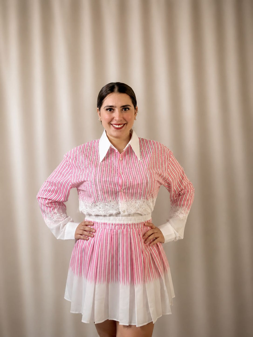 Belle/Pink Shirt/Skirt Set