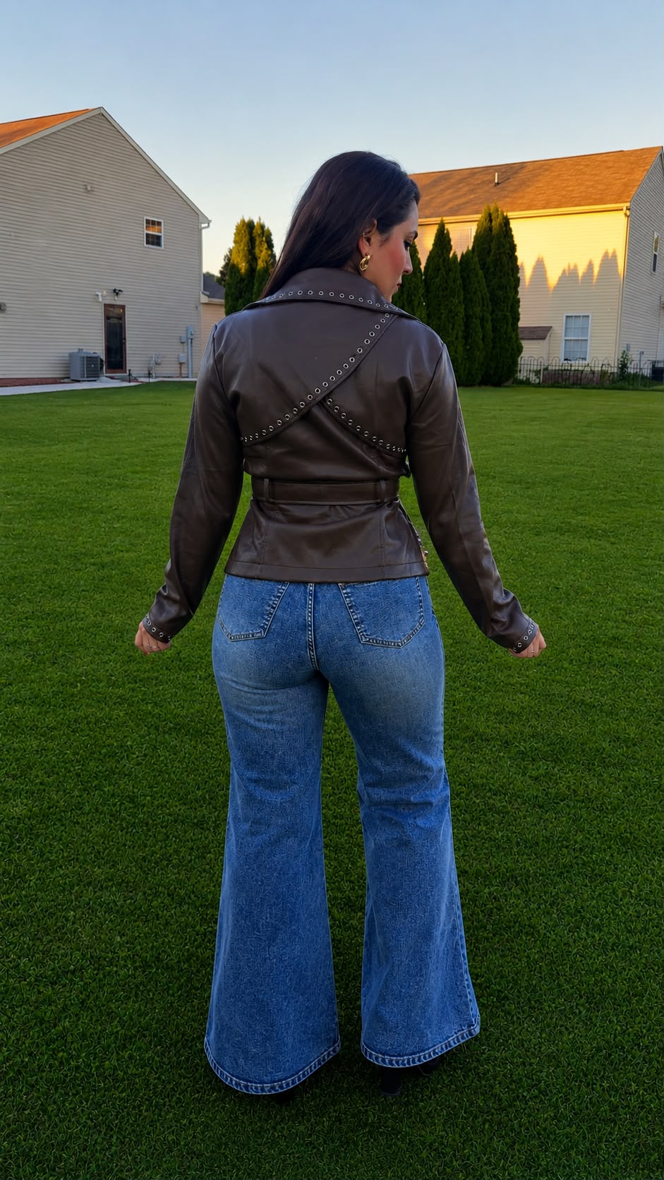 Sloane/Cross Front Leather Jacket