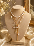 Pearl Cross Elegance
