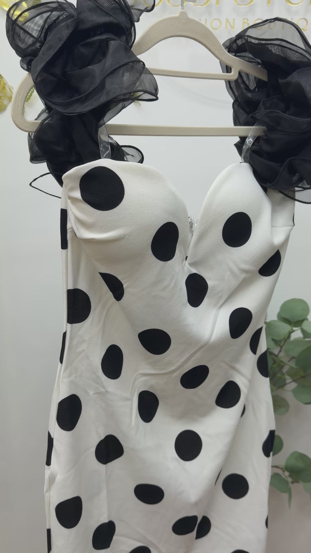 Anastasia Polka Dot Mini Dress