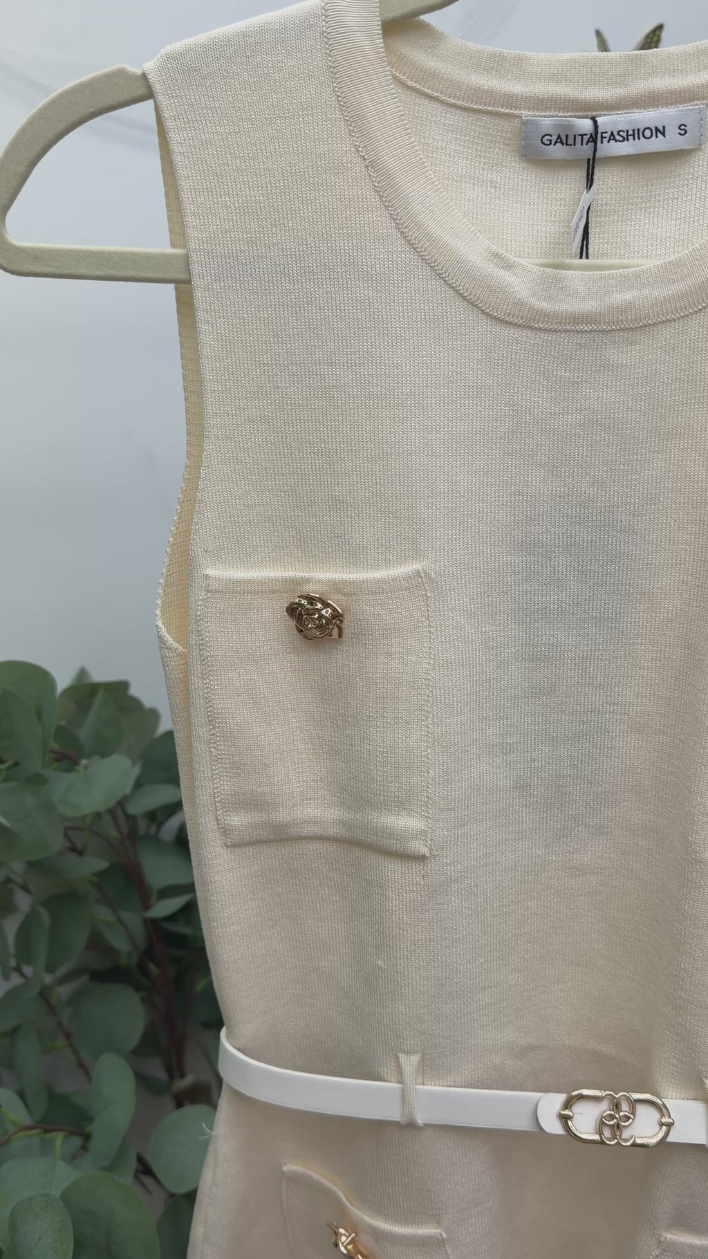 Grace Beige & Black Pleated Mini Dress