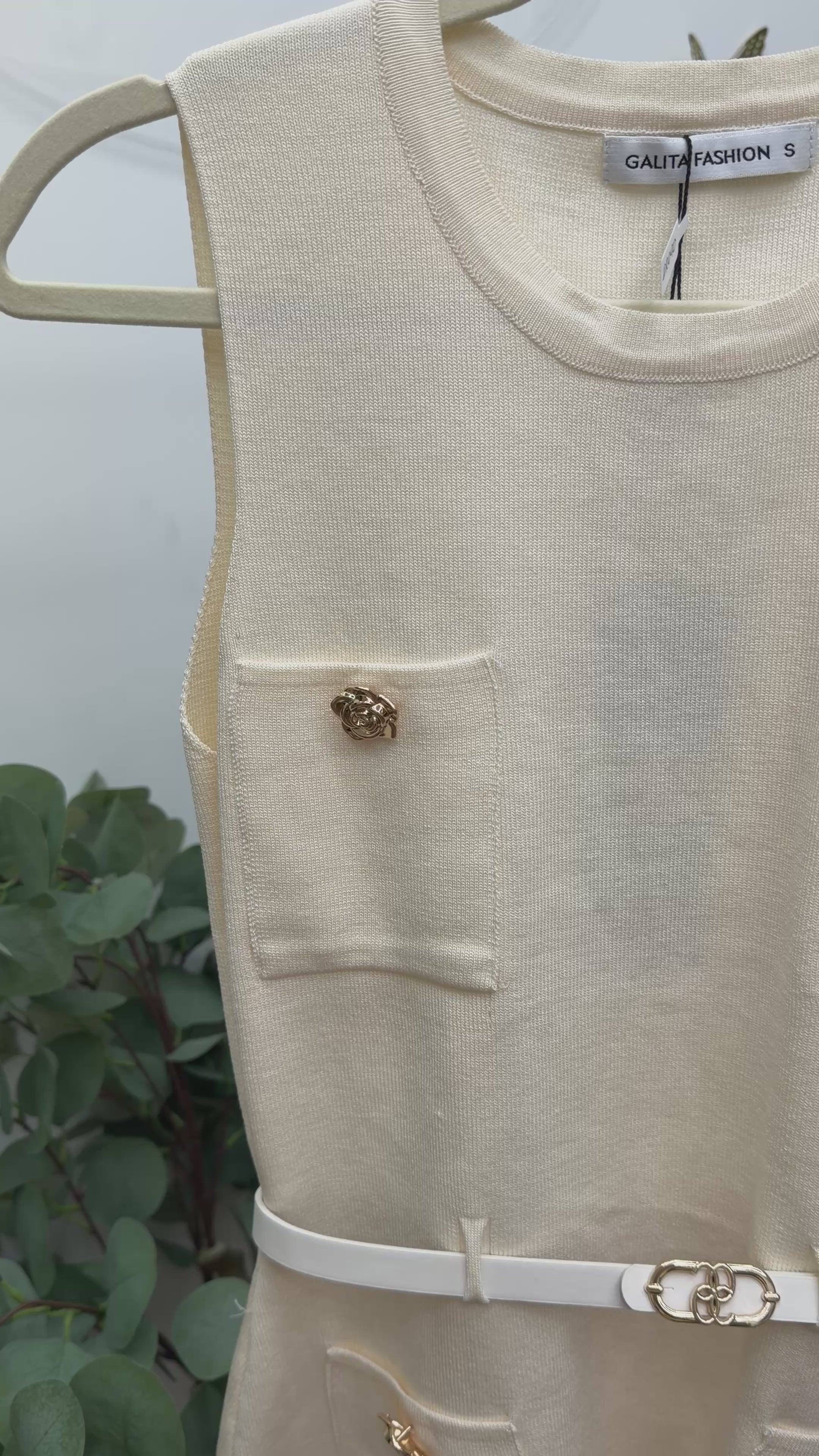 Grace Beige & Black Pleated Mini Dress