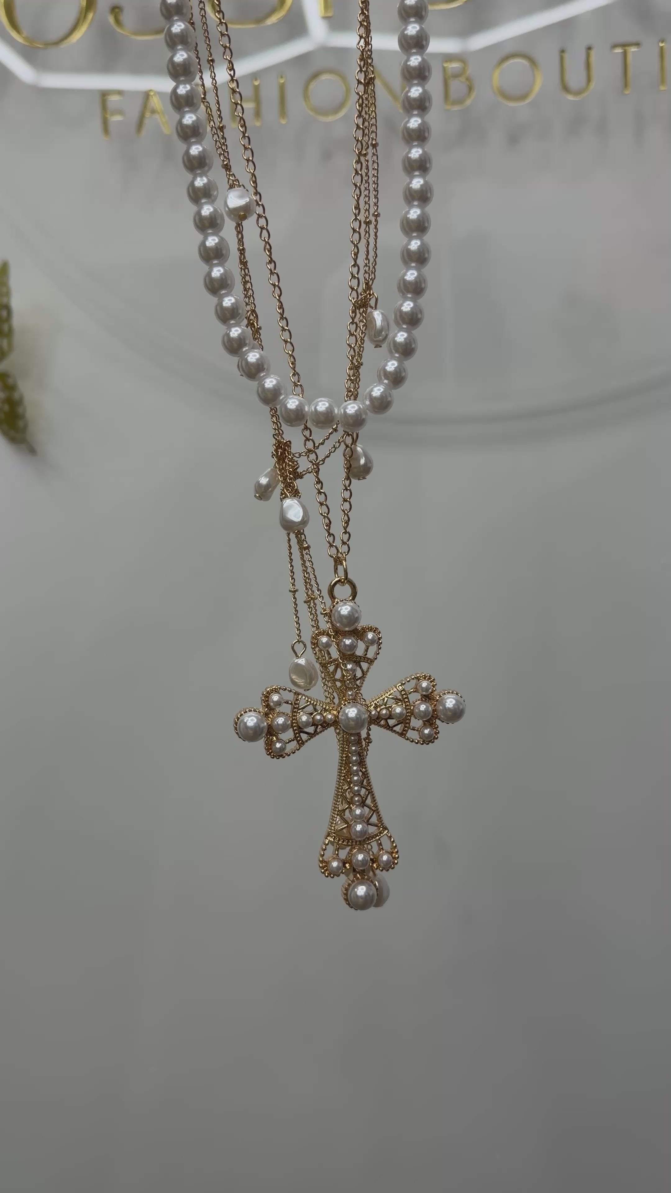 Pearl Cross Elegance