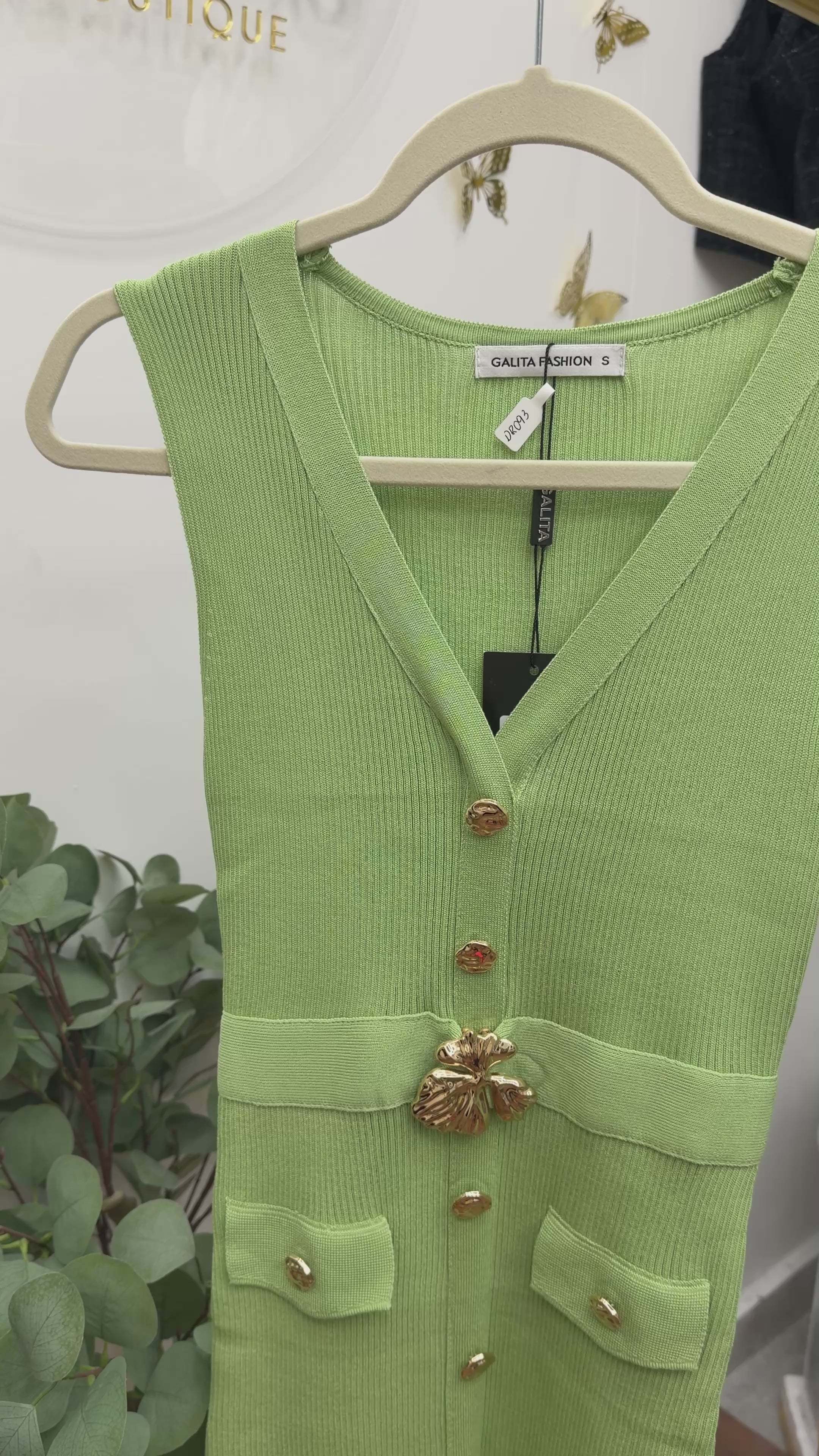 Sophia Green Midi Dress
