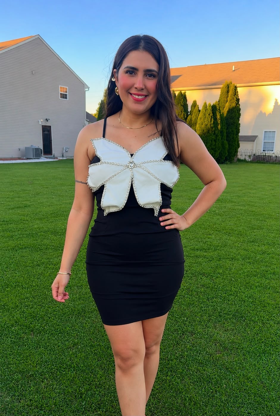 Monroe/Floral Color Block Mini Dress