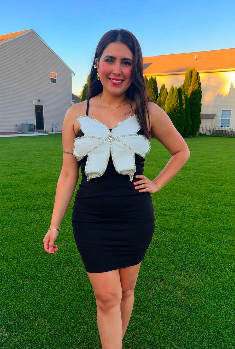 Monroe/Floral Color Block Mini Dress